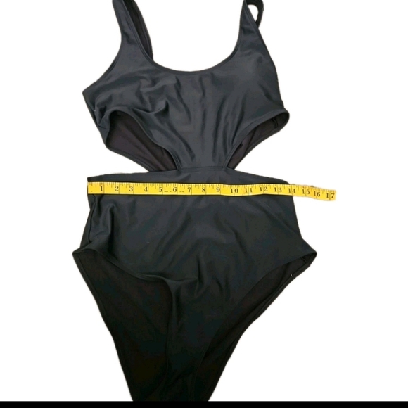 Aerie Womens Black Cut Out One Piece Full Coverage Bathing Suit XL - Picture 14 of 15
